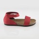 Limyra Hakiki Deri Kırmızı Slim Sandalet